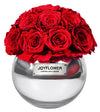 JoyFlower Preserved Flowers Vase Glass Decor, Eternal Flower Vases for Centerpieces, Forever Flower Decorations for Party Home Wedding Table Living Room Bedroom, Preserved Roses Glass Vase House Decor