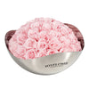 JoyFlower Preserved Flowers Decor, Eternal Roses in Stainless Steel Bowl Decors for Table Centerpiece, Forever Flowers Decorations for Home Living Room Bedroom Coffee Shop House Office(Small, Red)